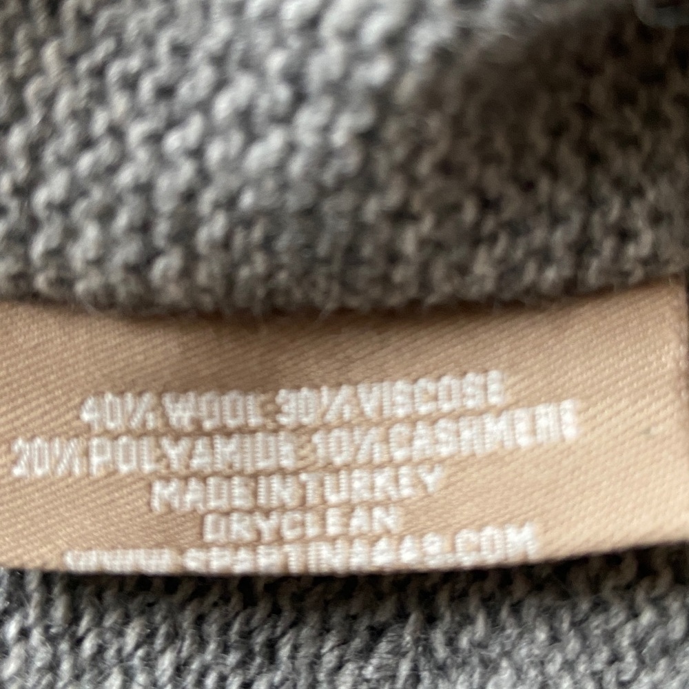 Gray Ombre Women's Sweater/Poncho/Skirt Wool/Cashmere bland - Picture 4 of 9